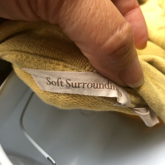 Soft Surroundings yellow long sleeve hoodie size S - Picture 3 of 11